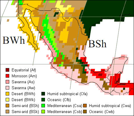 Mexico Climate Map