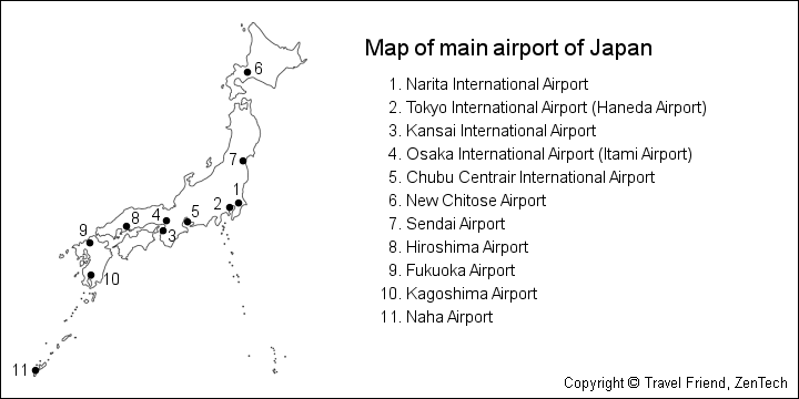 Japan Airport map