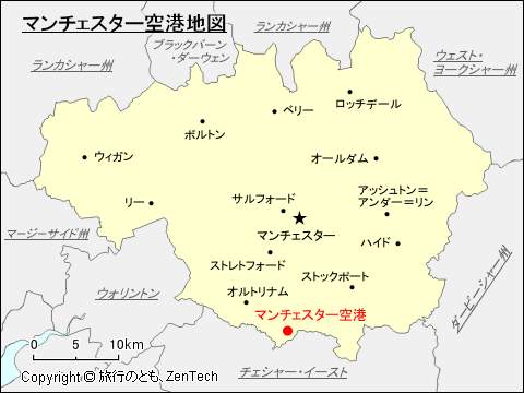 マンチェスター空港地図