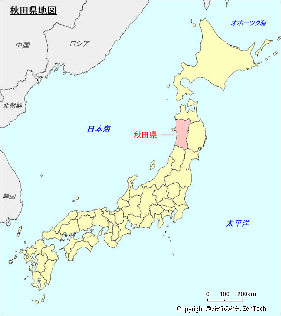 秋田県地図