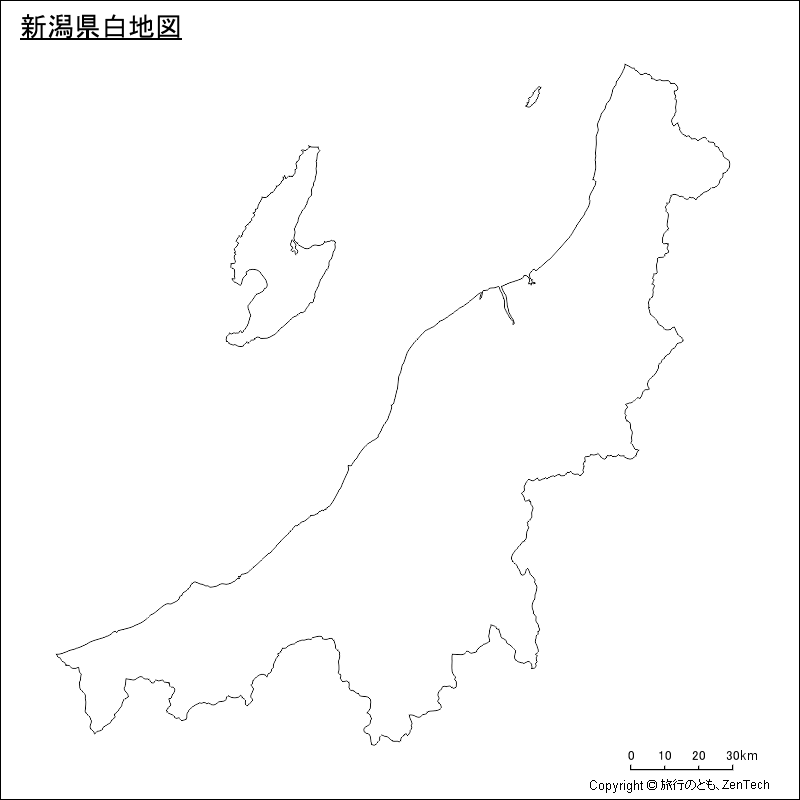 新潟県白地図