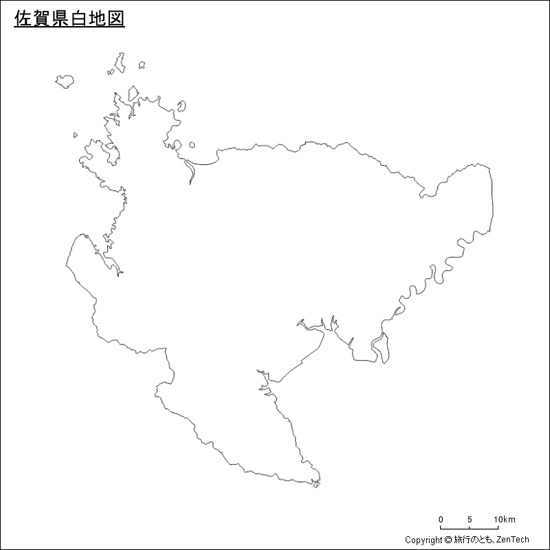 佐賀県白地図