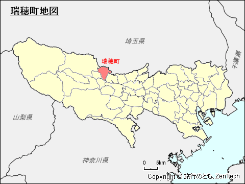 東京都瑞穂町地図