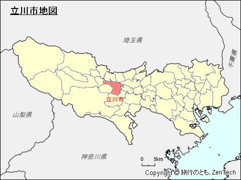 東京都立川市地図