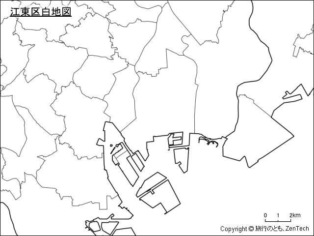 江東区白地図