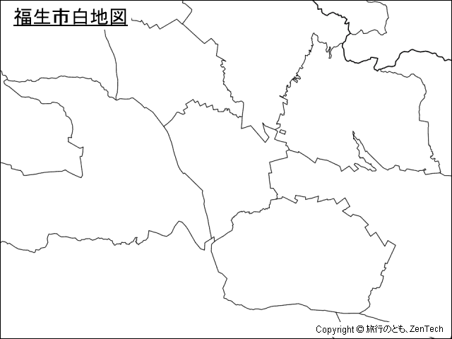福生市白地図