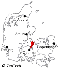 オーデンセ地図