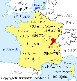 リヨン地図