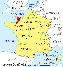 レンヌ地図