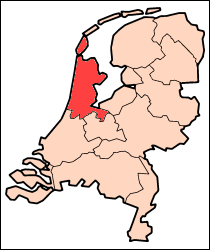 オランダ 北ホラント州地図