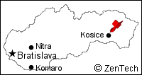 コシツェ地図