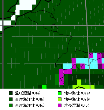 ロレーヌ地方気候区分地図