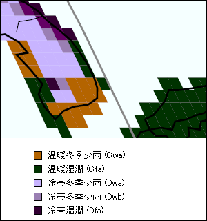 慶尚南道 気候地図