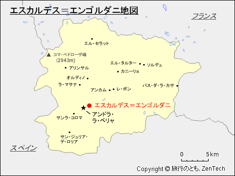 エスカルデス＝エンゴルダニ地図