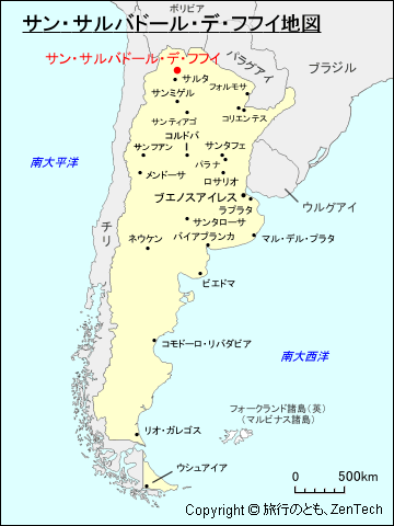 サン・サルバドール・デ・フフイ地図