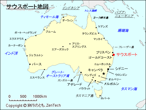 サウスポート地図