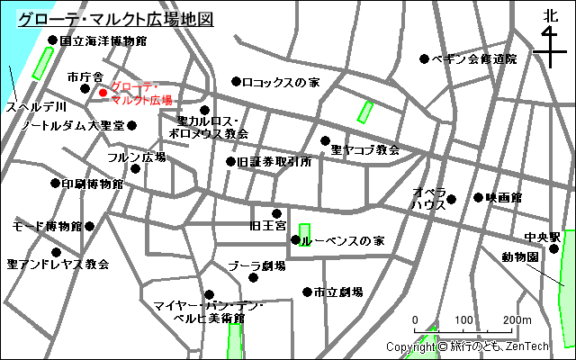 グローテ・マルクト広場地図