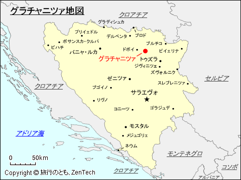グラチャニツァ地図