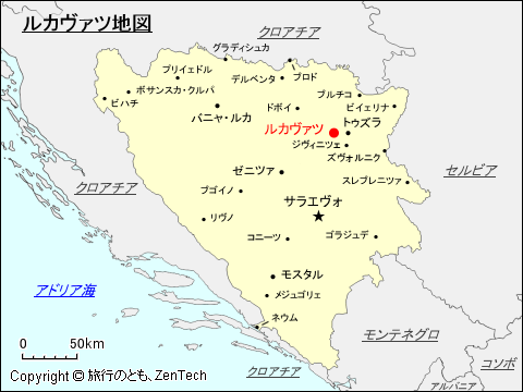 ルカヴァツ地図