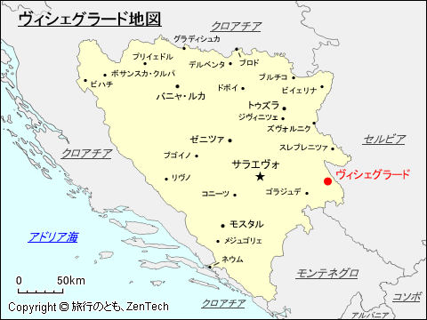 ヴィシェグラード地図