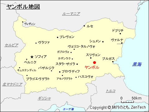 ヤンボル地図