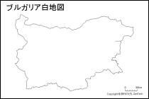 ブルガリア白地図