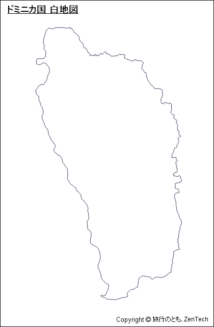 ドミニカ国 白地図