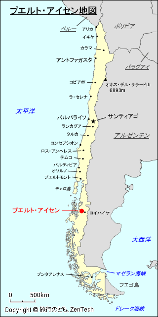 プエルト・アイセン地図