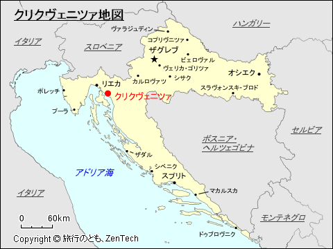 クリクヴェニツァ地図