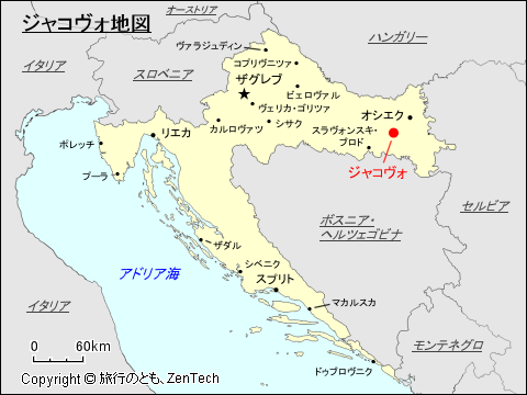ジャコヴォ地図