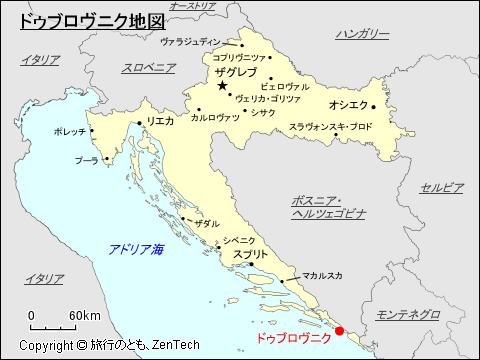 ドゥブロヴニク地図