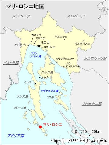 プリモリェ＝ゴルスキ・コタル郡マリ・ロシニ地図