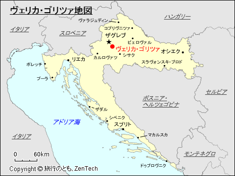 ヴェリカ・ゴリツァ地図