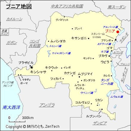 ブニア地図