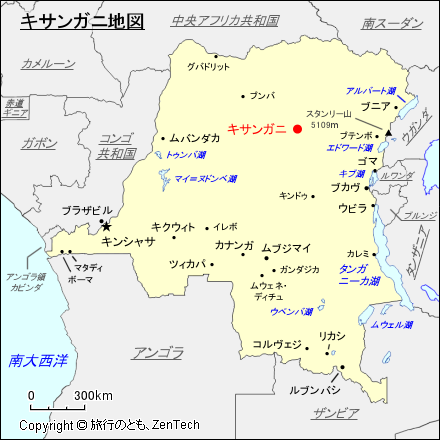 キサンガニ地図