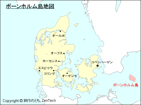 ボーンホルム島地図