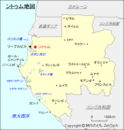 ントゥム地図
