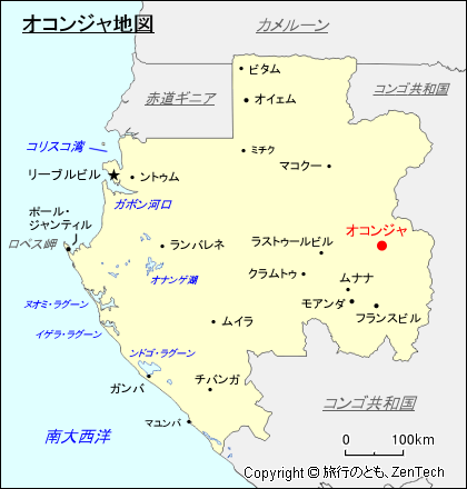 オコンジャ地図
