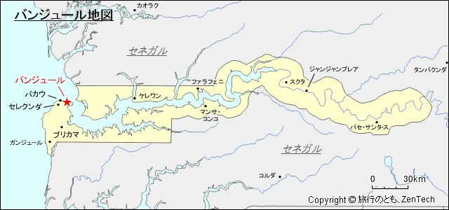 バンジュール地図