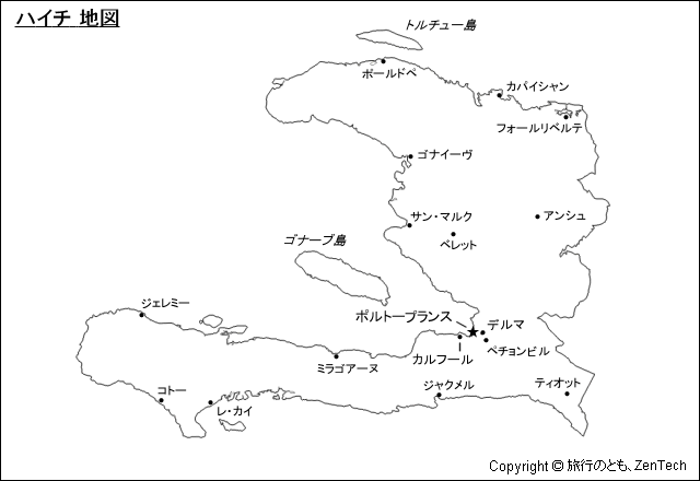 ハイチ地図