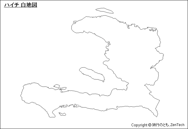 ハイチ白地図