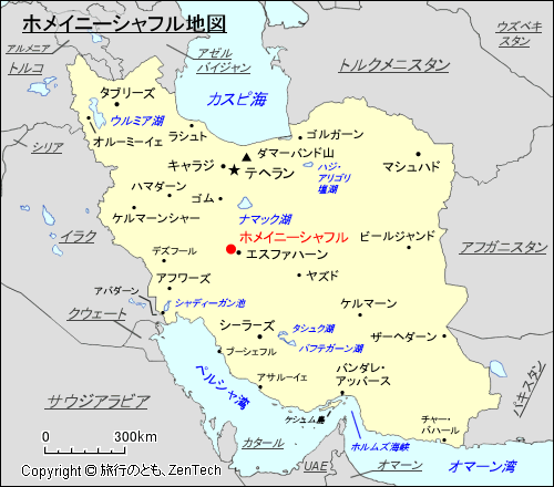 ホメイニーシャフル地図