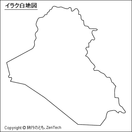 イラク白地図（中サイズ）