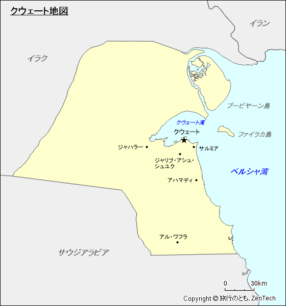 クウェート地図