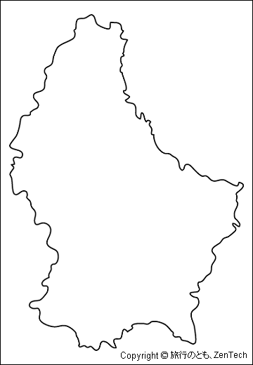 ルクセンブルク白地図