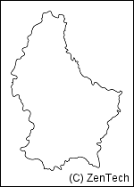 ルクセンブルク白地図（小サイズ）