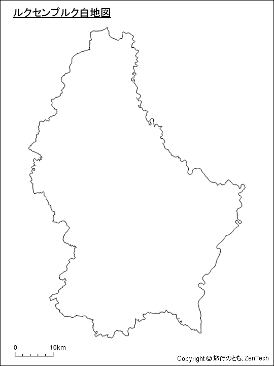 ルクセンブルク白地図