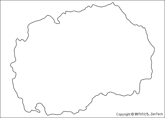 マケドニア白地図（大サイズ）