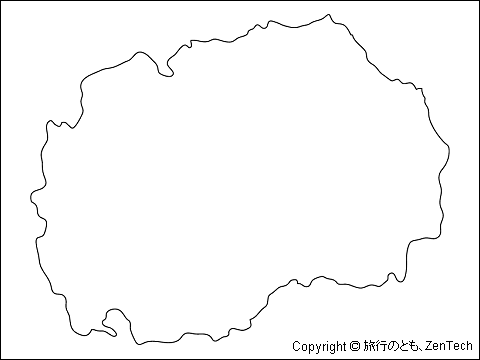 マケドニア白地図 中サイズ