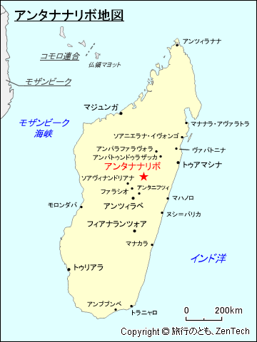 アンタナナリボ地図